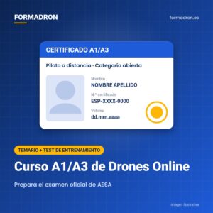 Curso A1/A3 de Drones Online | Formadron
